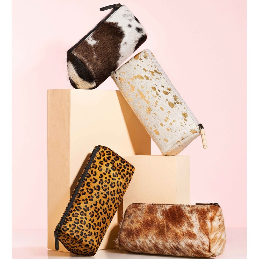 Myra Bag Hairon Leather Zip Top Pouch